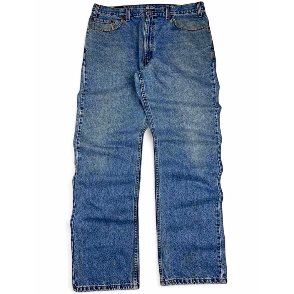 Vtg Levis 505 Regular Fit Straight Leg Jeans Mens 38x32 Medium Wash 2001 Fits 36